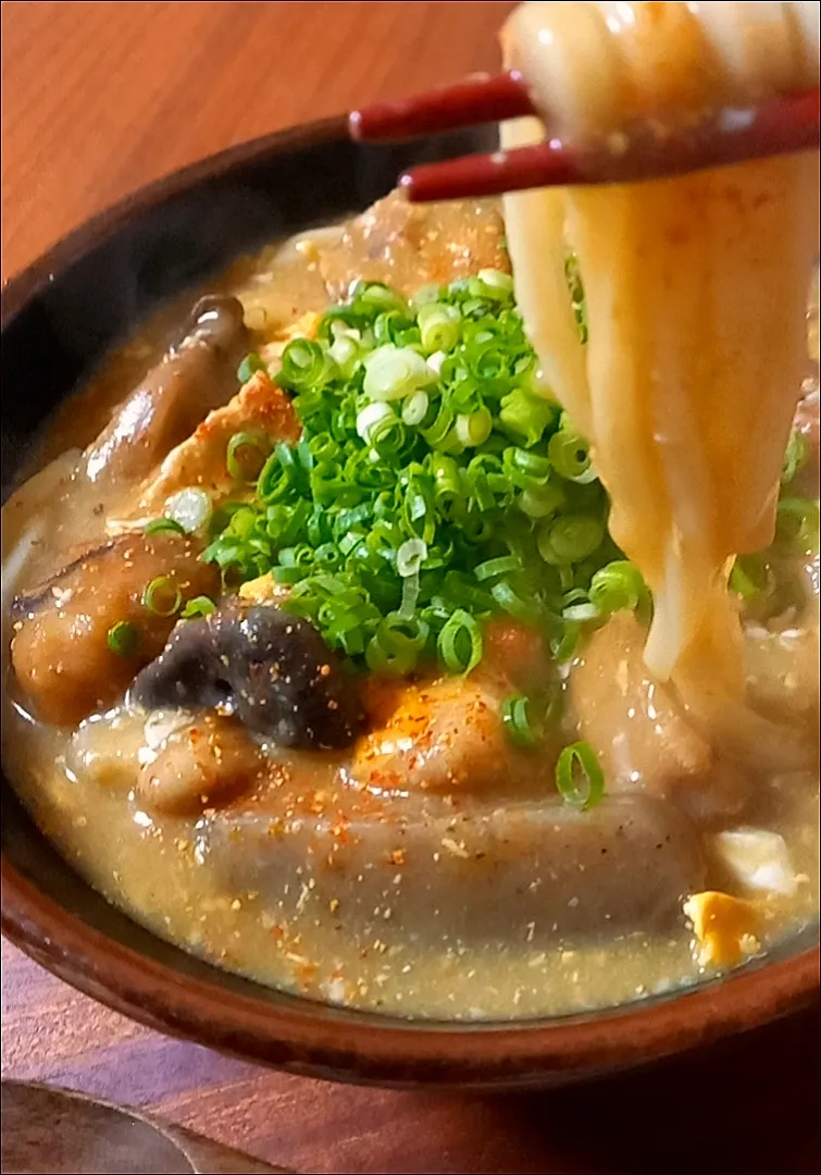 おでんｶﾚｰうどん|まりおさん