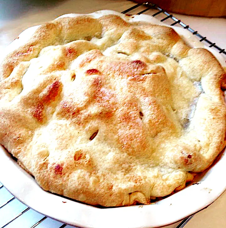 Snapdishの料理写真:Homemade double crusted apple pie🍎|🌺IAnneさん