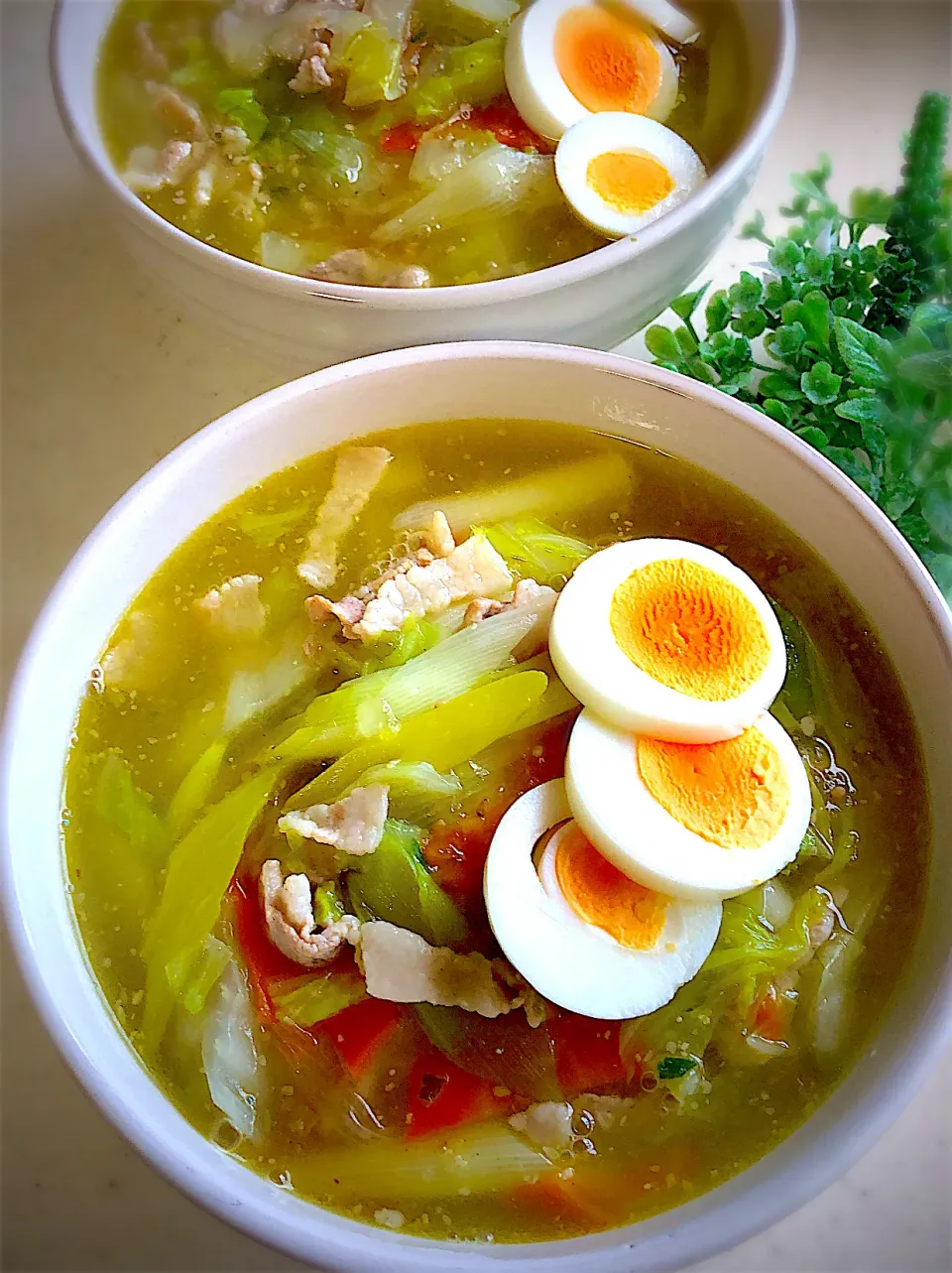 野菜いっぱい餡掛けサッポロ一番塩ラーメン🍜|みゆきさん