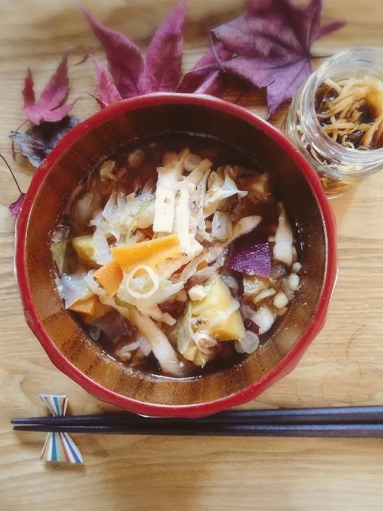 カラダ喜ぶ　旨味たっぷり味噌汁
〜黒酢生姜でぽっかぽか〜|ひろさん