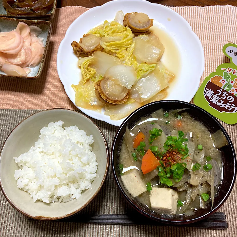 豚汁と白菜とホタテの炒め物|akkoさん