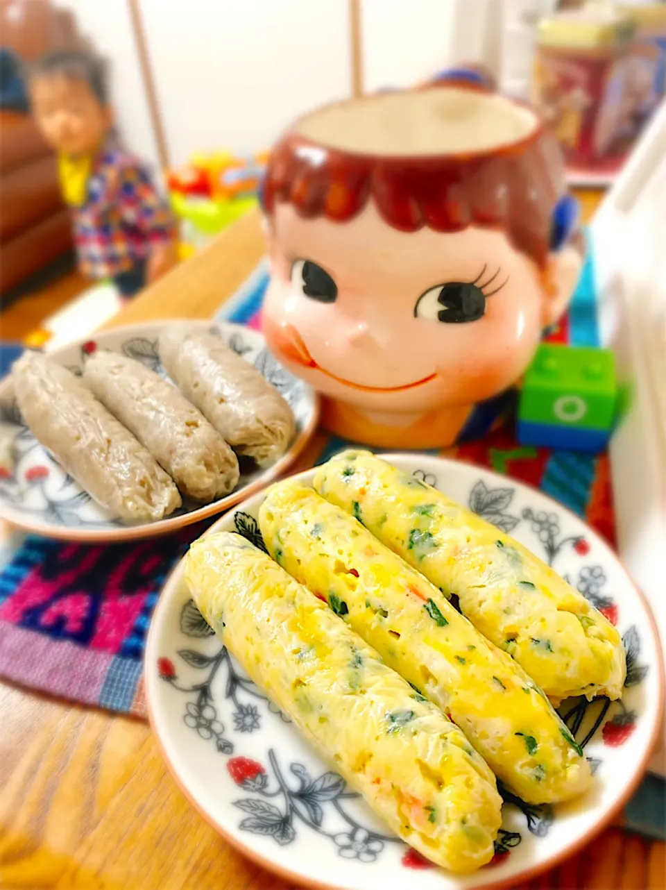 手掴み食べシリーズ♡息子大好き鶏肉ソーセージ＆鯵ソーセージ。|ぽき。さん