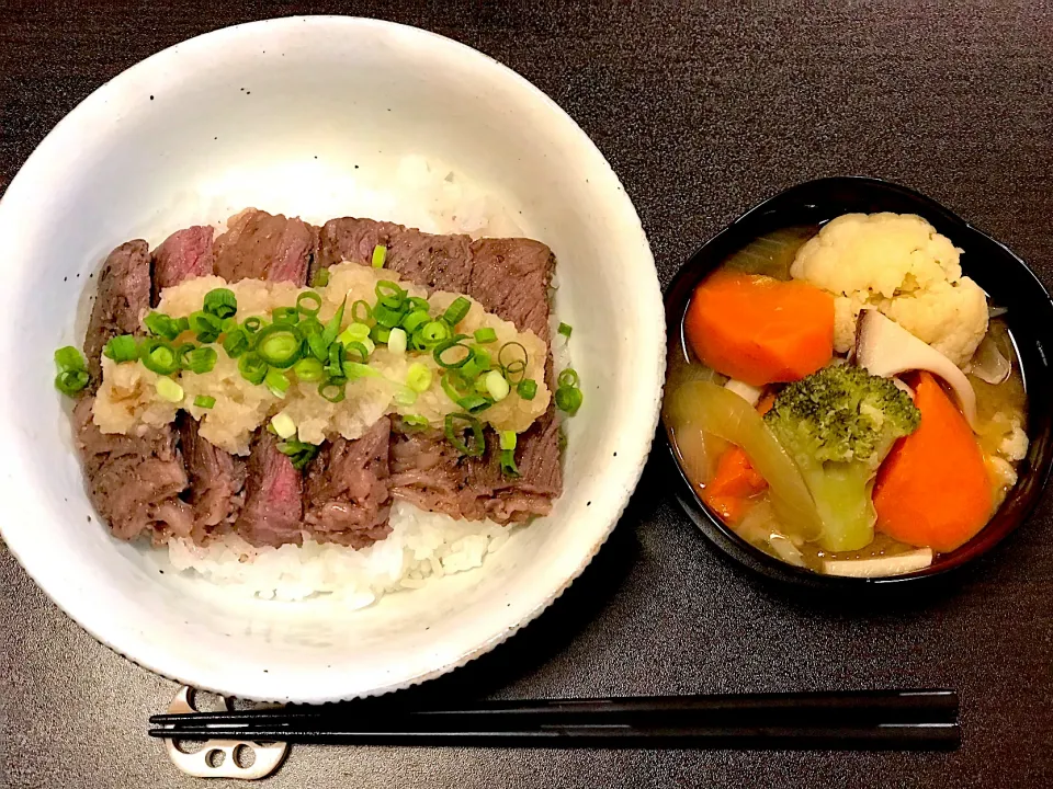 おろしステーキ丼|てんのすけさん