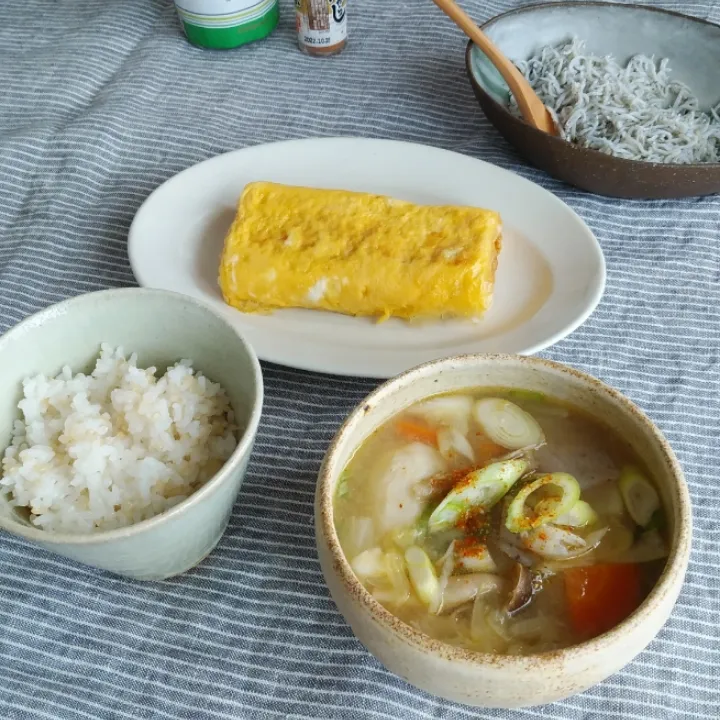 今日の主役は「うちの満菜みそ汁」　ほんだしセット頂きました😊ありがとうございました✨|takakoさん