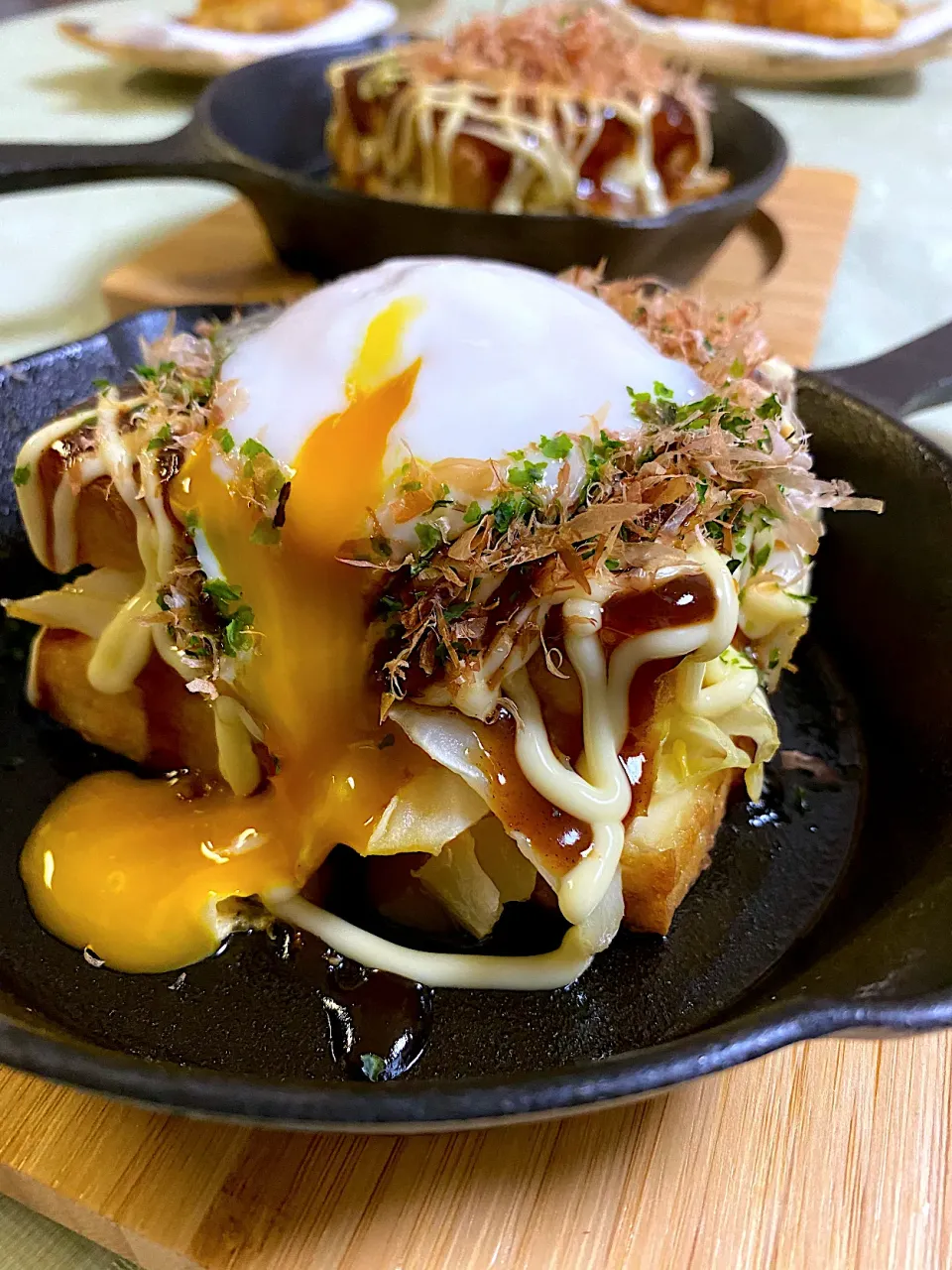 まりおさんの料理 お好み焼き風厚揚げ|ぽっちさん