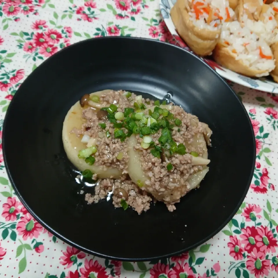 からあげビールさんの料理 レンジで時短♪これうまっ!焼き大根のほっこりそぼろあん|cocco+さん