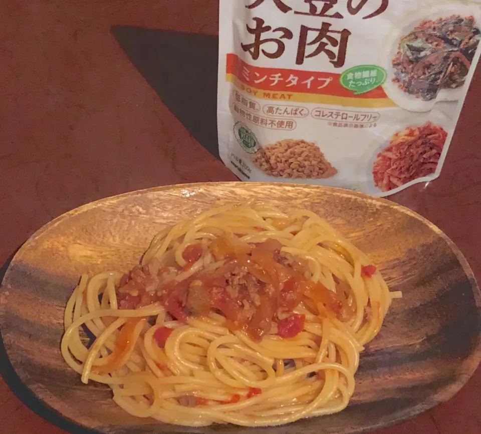 大豆のお肉でミートソーススパゲッティ|chiiさん