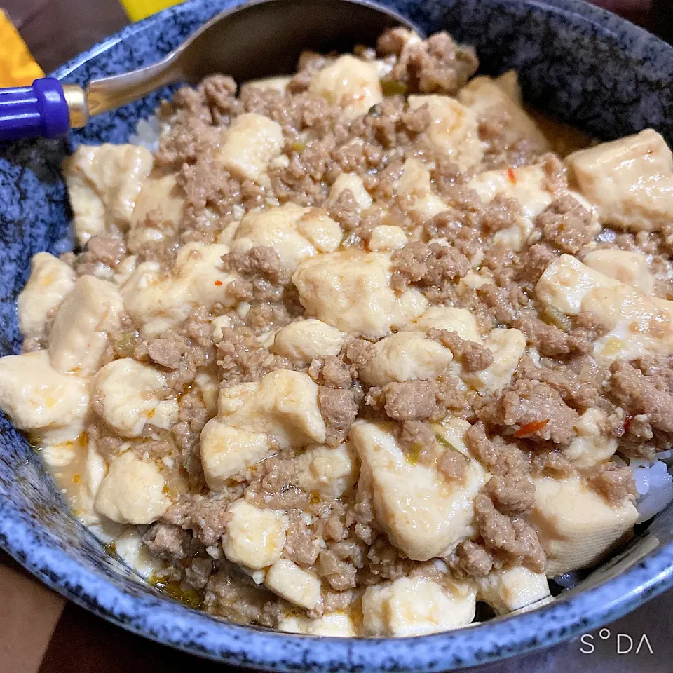 Snapdishの料理写真:麻婆豆腐丼|あきちあさん