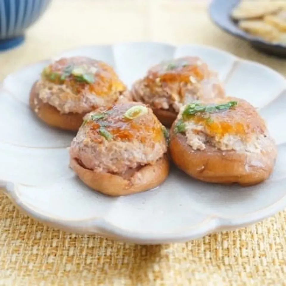 椎茸の肉詰めおろし大根ゆず風味|ちいさなしあわせキッチンさん