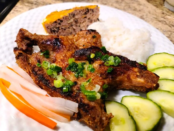 lemongrass pork chop with cha trung|Sophieさん