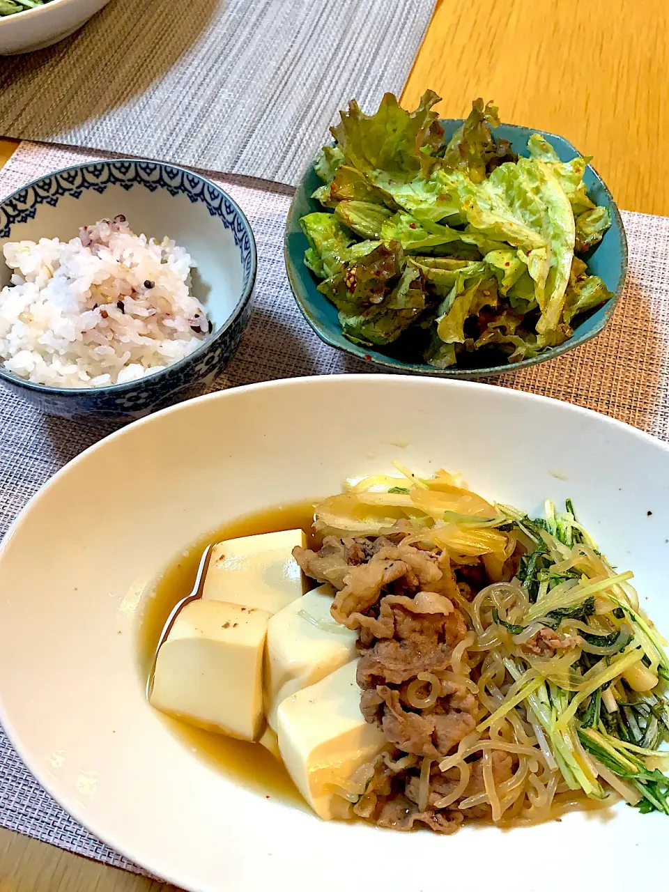 すき煮とチョレギサラダで晩御飯|Mikaさん