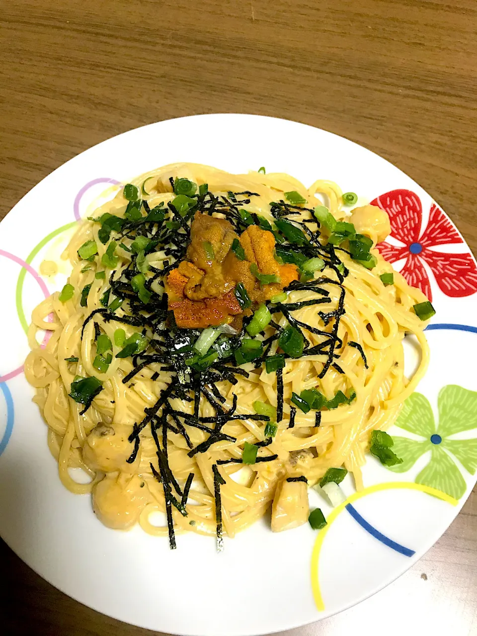 ウニとホタテのチーズクリームパスタ|まきさん