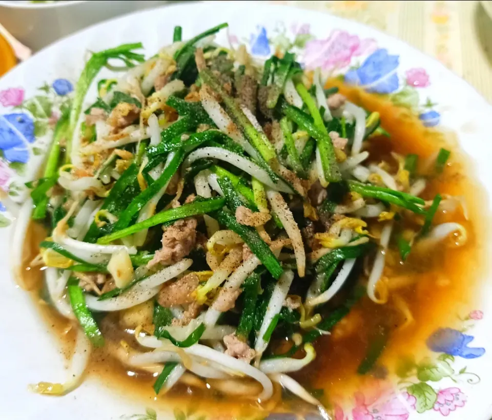 Stir Fried Bean Sprouts with Garlic|🌿Veerapan Mu🌿さん