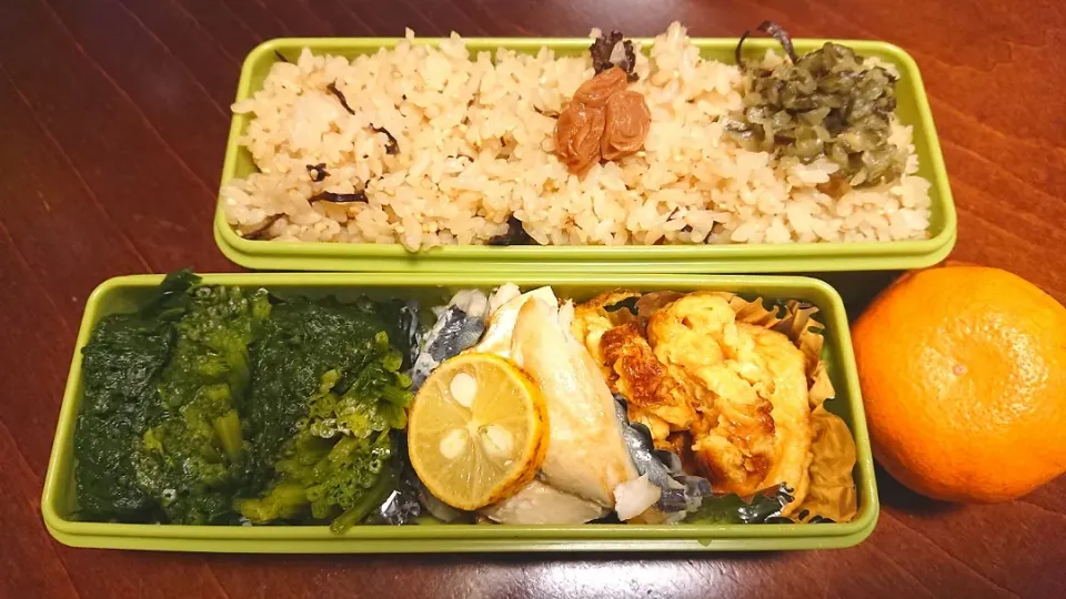 塩鯖のホイル蒸し弁当|りょーさん