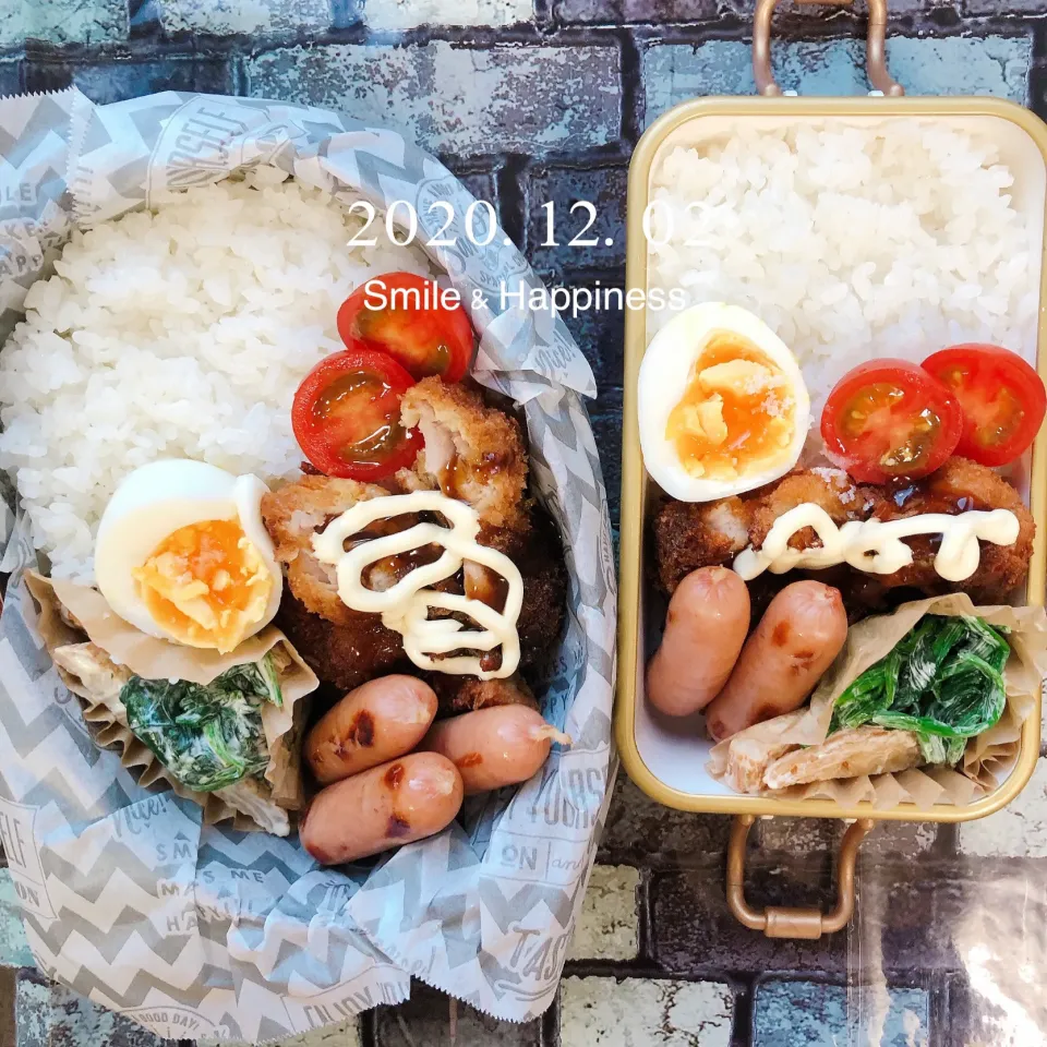 Snapdishの料理写真:夫婦弁当～😳|Rie Naganoさん