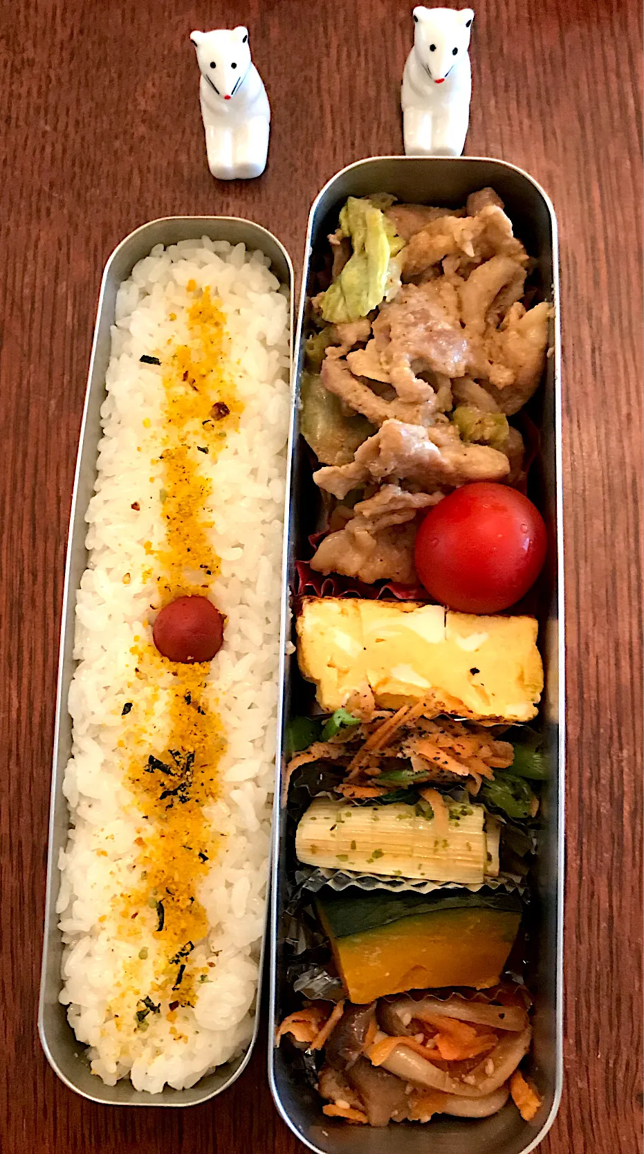 ランチ #お弁当  #お弁当記録 #豚肉とキャベツのマヨポン炒め|小松菜さん