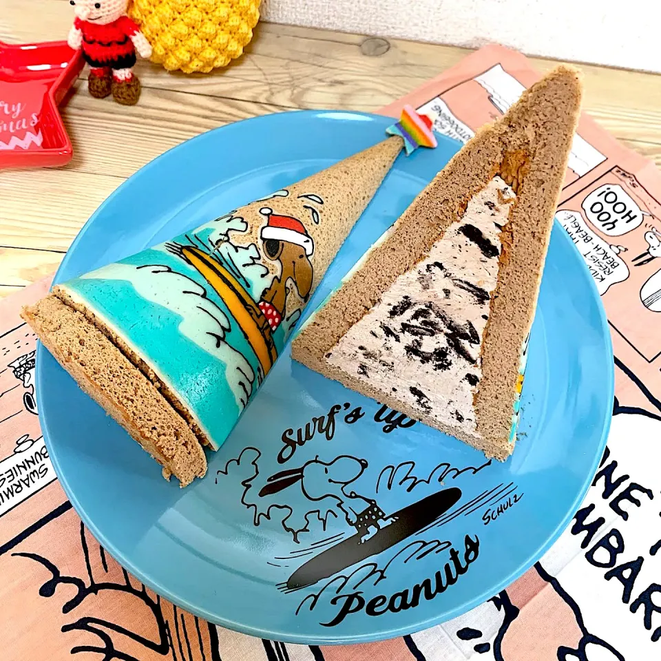 クリスマスツリーケーキ断面|namimoさん