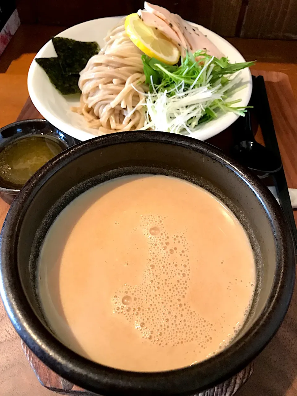 Snapdishの料理写真:濃厚甘エビの塩トリュフ つけ麺　麺和|なお🅿️さん