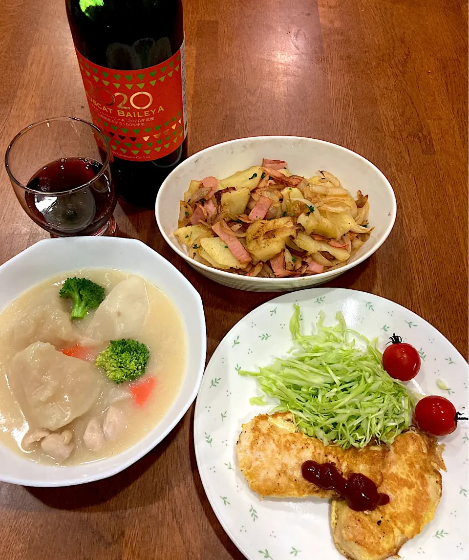 採れたて野菜で夕ご飯🥦🍷|sakuramochiさん