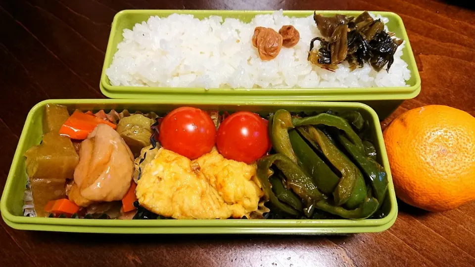 鶏と隼人瓜の煮物弁当（新米）|りょーさん