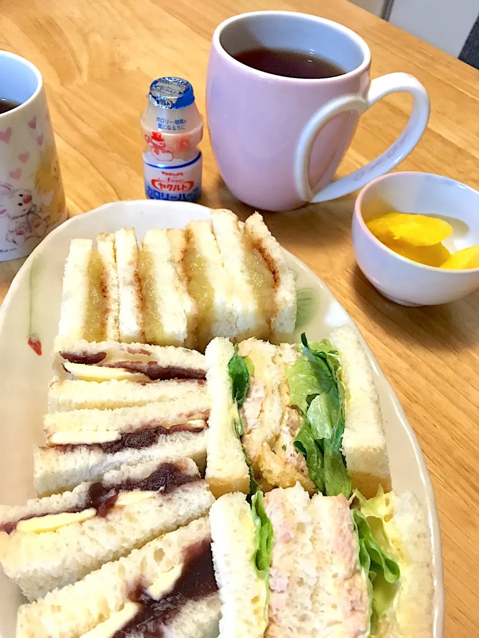 朝焼きサンドイッチ用食パンで三種のサンドイッチ♬|さくたえさん