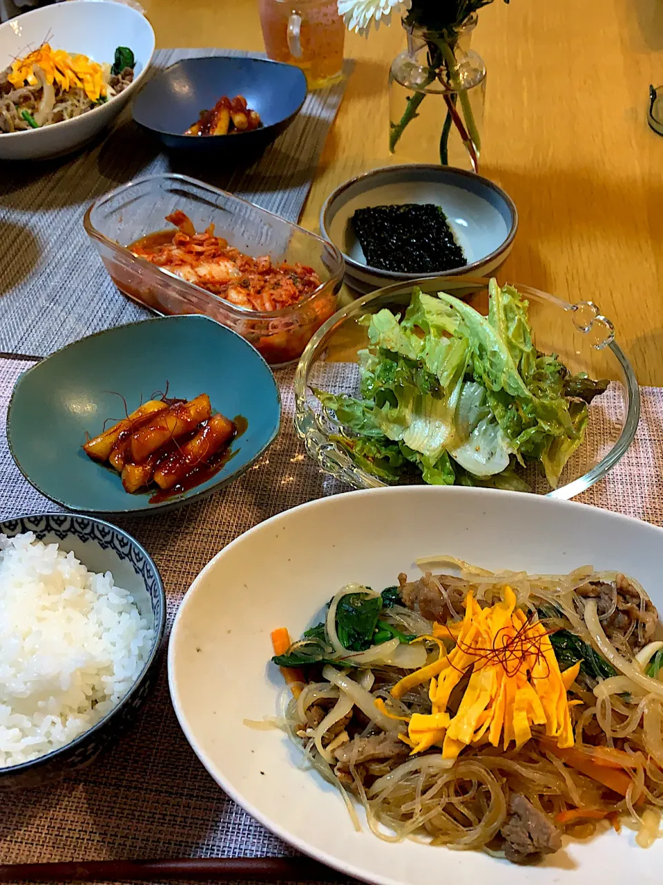 Snapdishの料理写真:チャプチェで晩御飯|Mikaさん