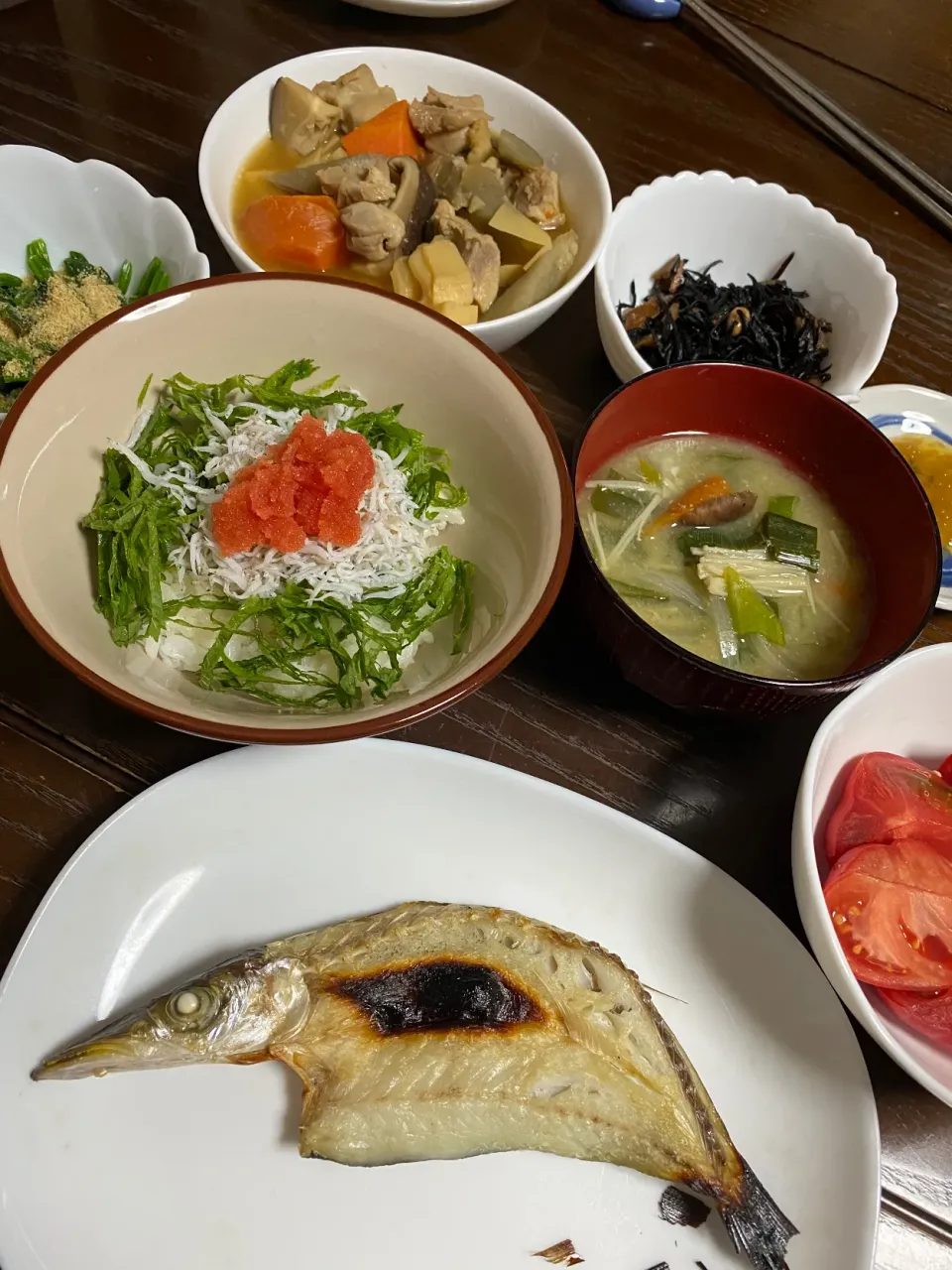 しらす丼&カマス一夜干し|TOMOさん