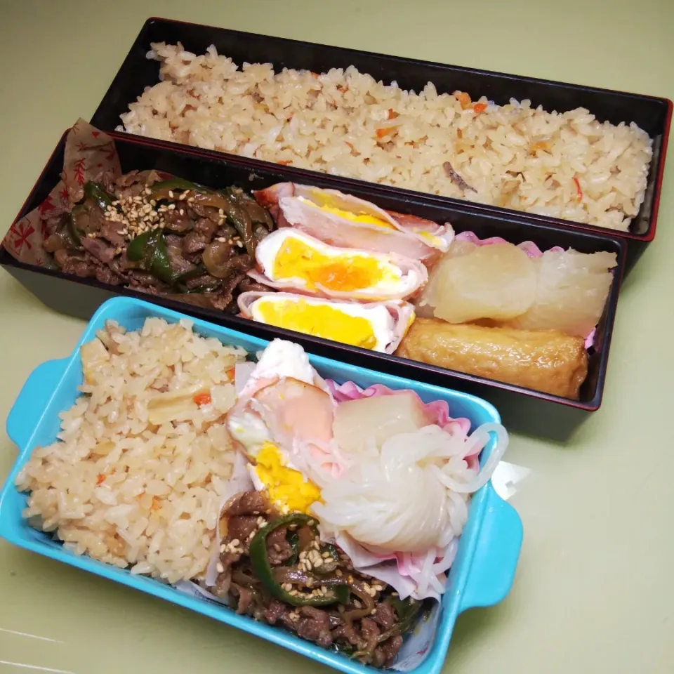 Snapdishの料理写真:12/4 夫婦弁当|けろよんさん