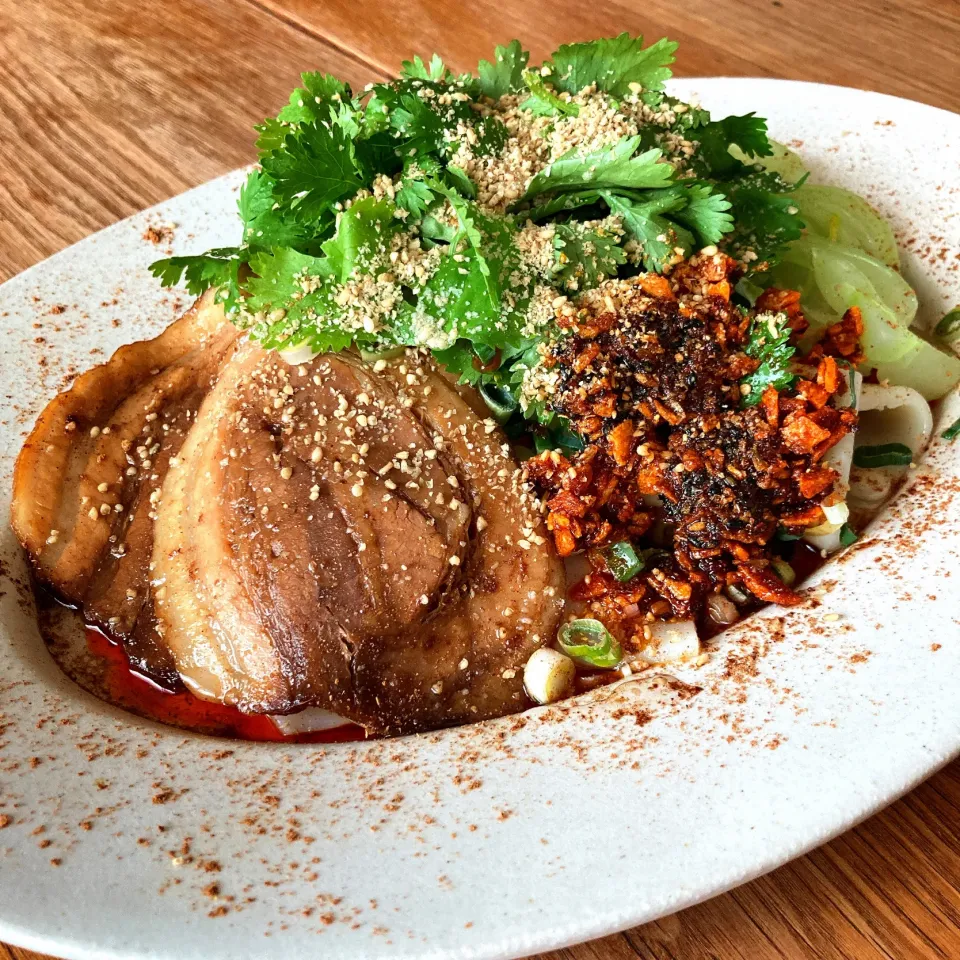 chiaki3さんの料理 ビャンビャン麺🍜ビャンビャン麺風汁なしうどん|みずほさん