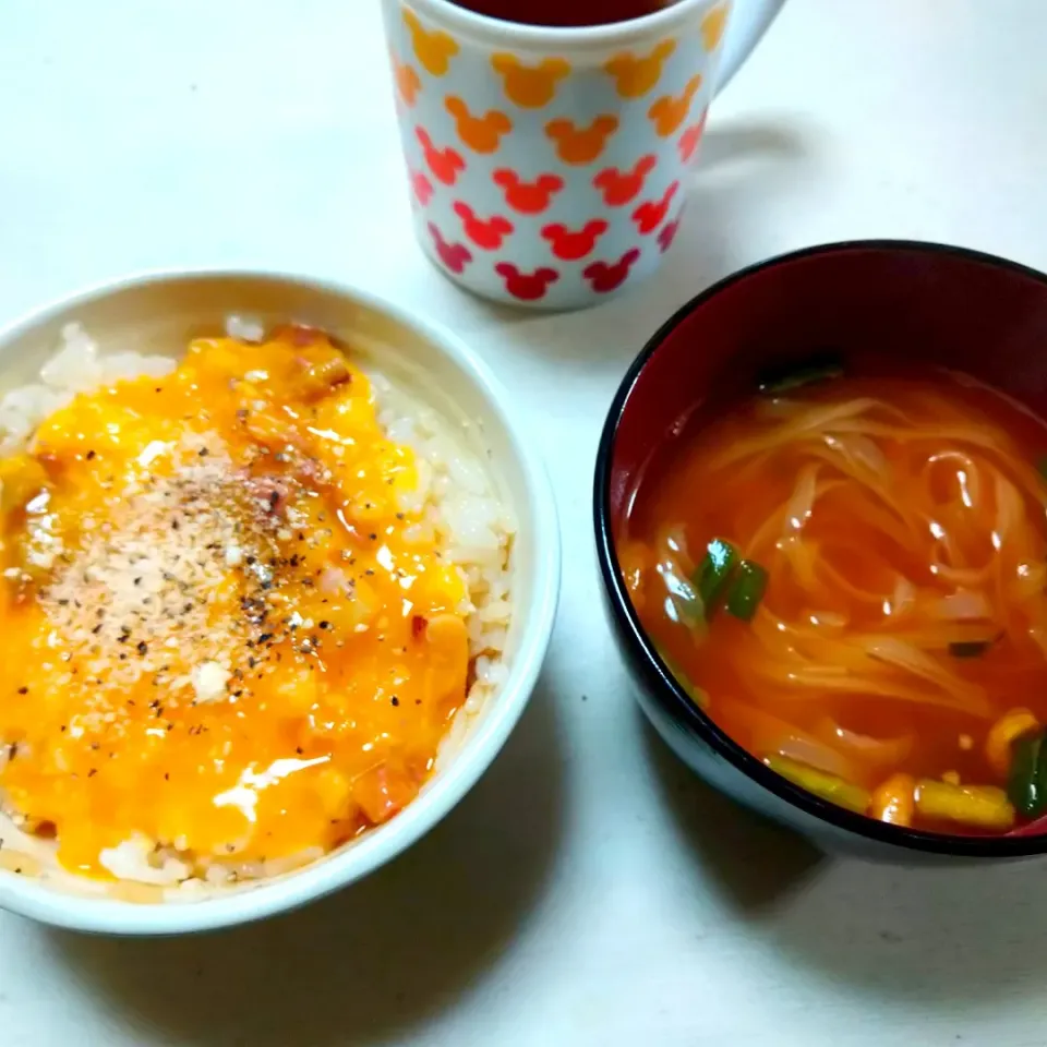 カルボナーラ風たまごかけご飯|うたかた。さん