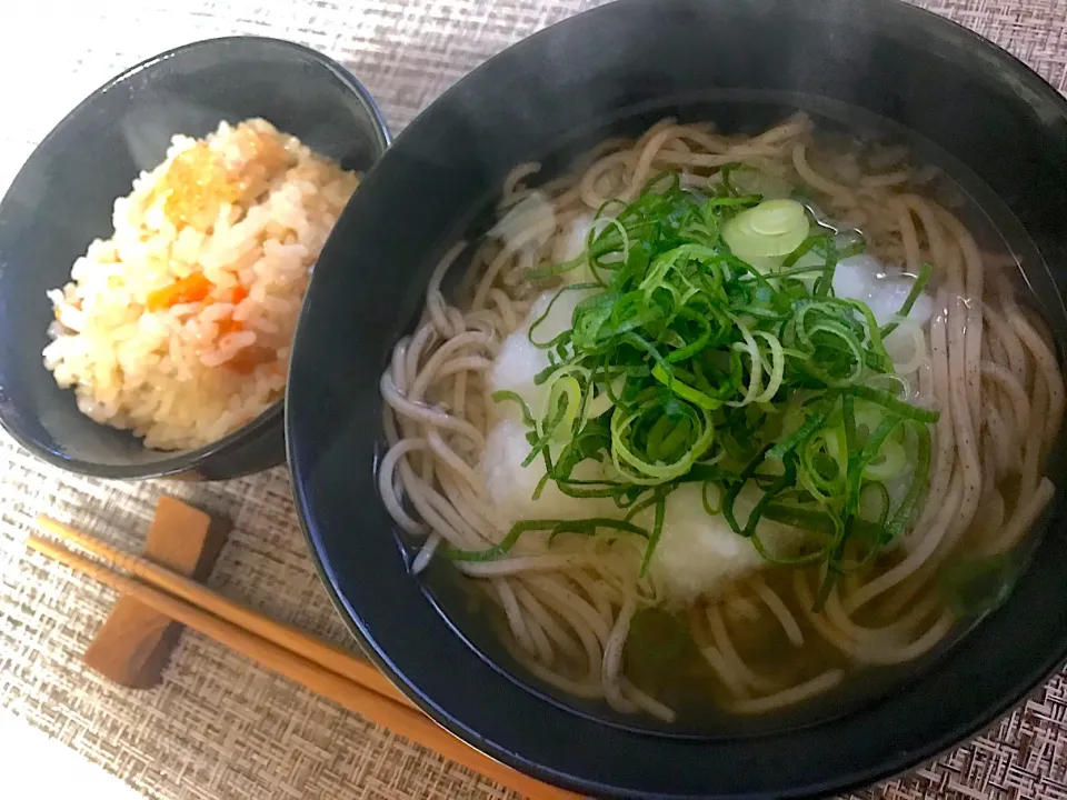 温おろし蕎麦、かやくご飯|keychanさん