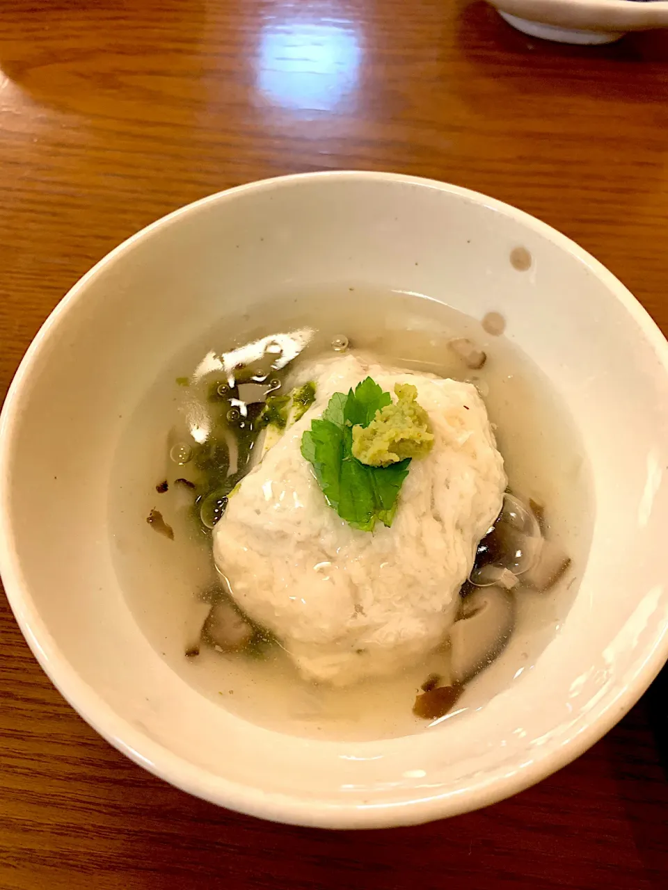 Snapdishの料理写真:朝ごはんには贅沢な豆腐と白身魚に山芋餡をかけたやつ。|shibakoさん