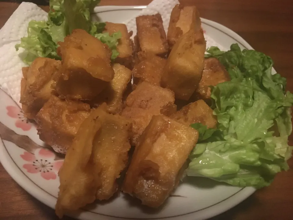 激安でうまーい！高野豆腐の唐揚げ|にゃふてんさん