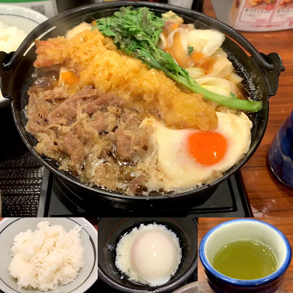 鍋焼きうどん定食　温玉|るみおんさん