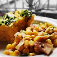 Snapdishの料理写真:Corn Chaat And Dhokla|Tejasvini Kardekarさん