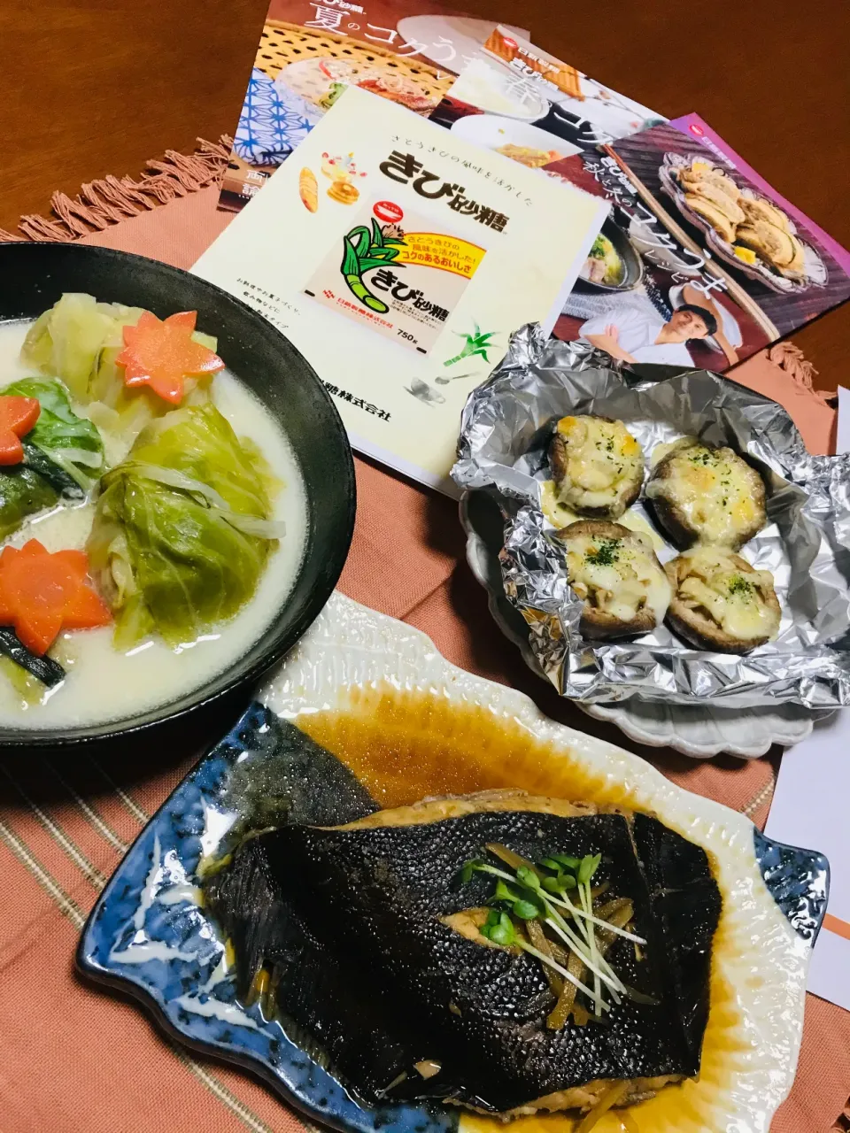 Snapdishの料理写真:カレイの煮付け&びせんさんの料理 ロールキャベツ🌱クリームソース煮|バシュランさん