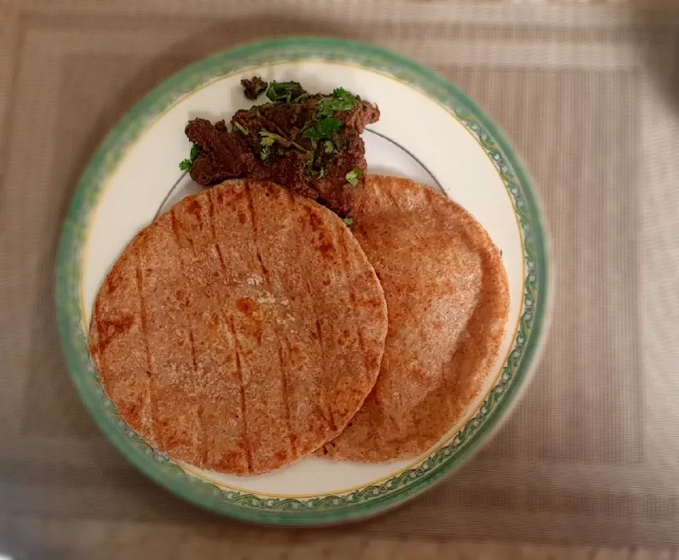 Whole Wheat Paratha + Indonesian Chicken Curry (Chicken Rendang)|Syanthiさん