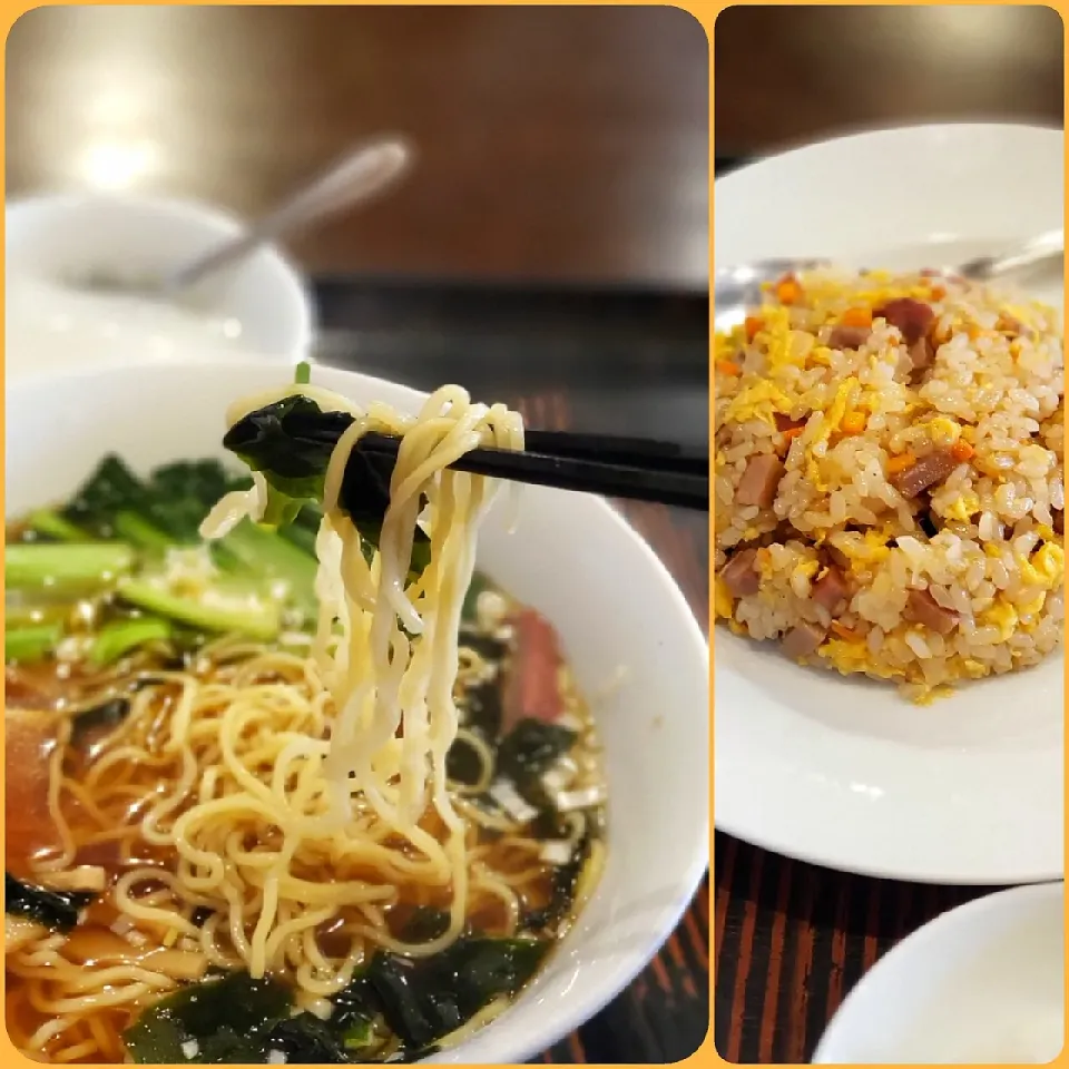 Snapdishの料理写真:ラーメン&半炒飯|tdlemonさん