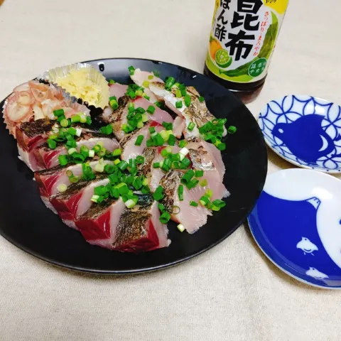 「ヤマサ昆布ぽん酢」を使ってみたSnapdishの料理・レシピ写真:ハガツオのたたき❣❣