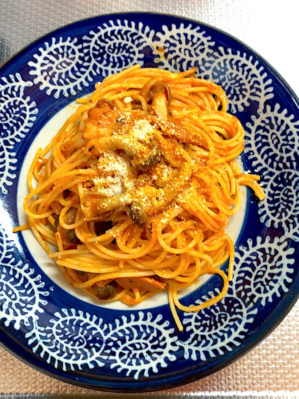 しめじとベーコンのパスタ🍝今日の昼食20201206|rococoさん