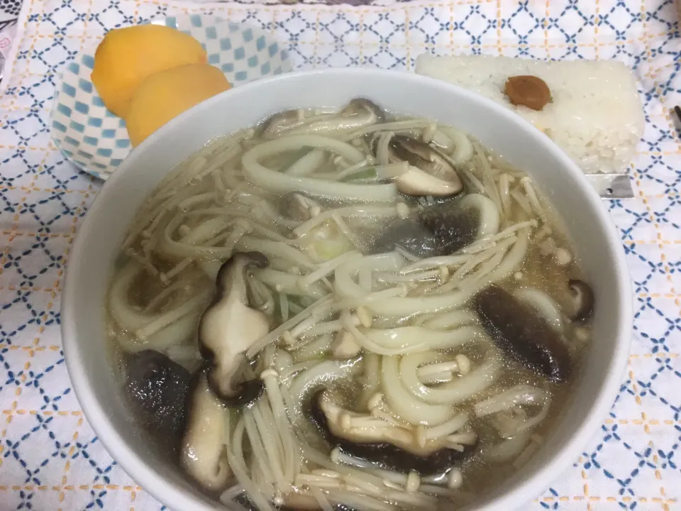 Snapdishの料理写真:肉きのこうどんセット|*なおみん*さん