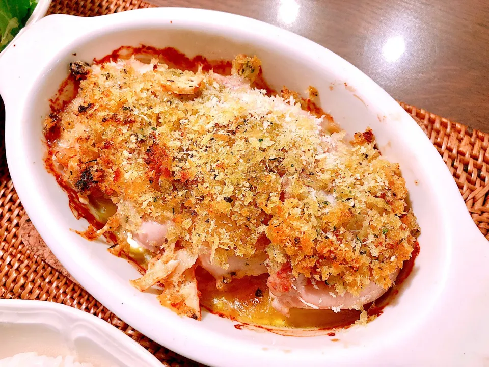 Baked chicken seasoned herbs and bread crumbs|taka-chanさん