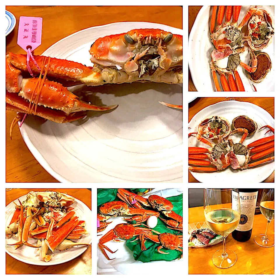 カニカニカニ🦀で、白ワインで乾杯〜|Nawaさん