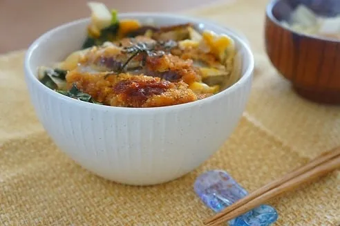 牡蠣だし醤油でかつ丼|ちいさなしあわせキッチンさん