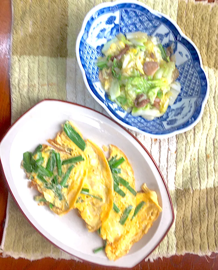 ニラ玉とキノコ白菜のトロトロ煮|あろっぱさん