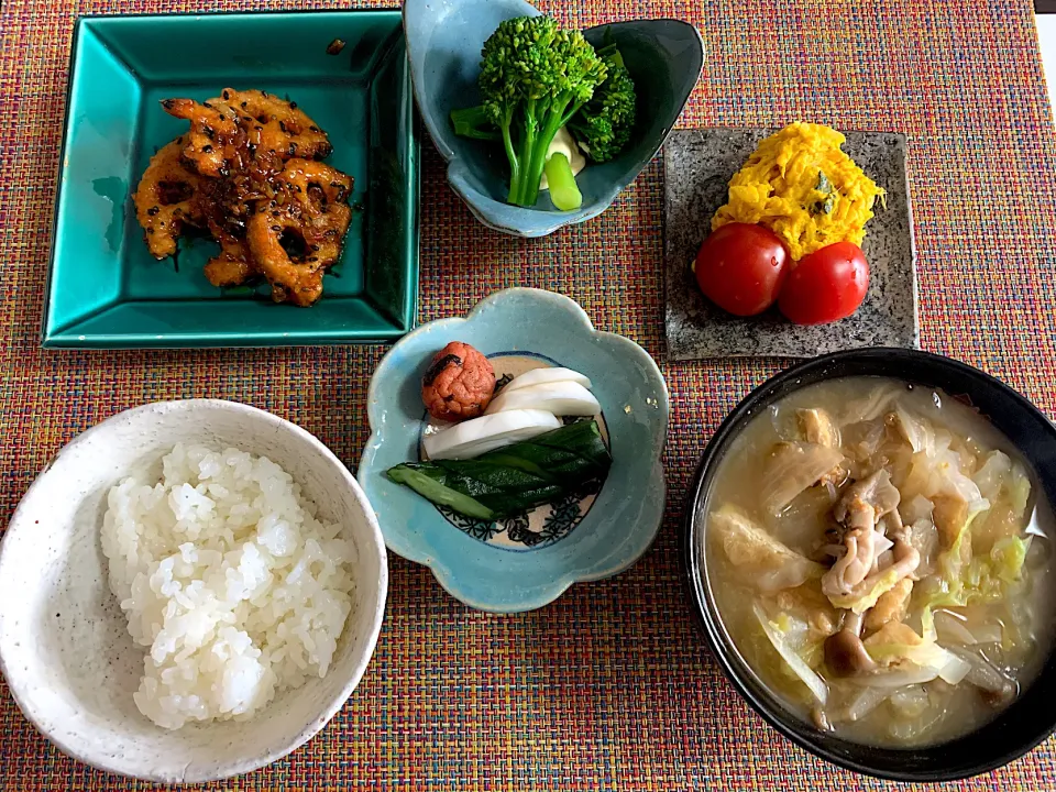 Snapdishの料理写真:今週のテレワークランチは和食お野菜定食🍴|Yochipyさん