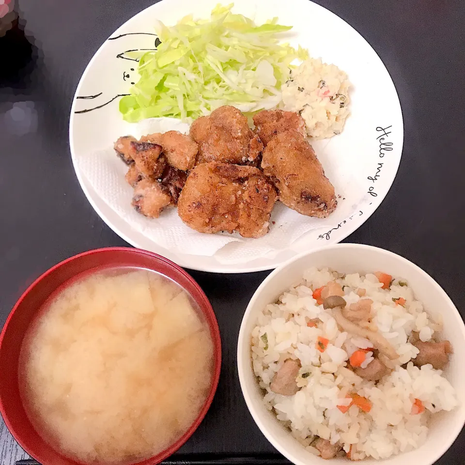 唐揚げ定食|おいもさん