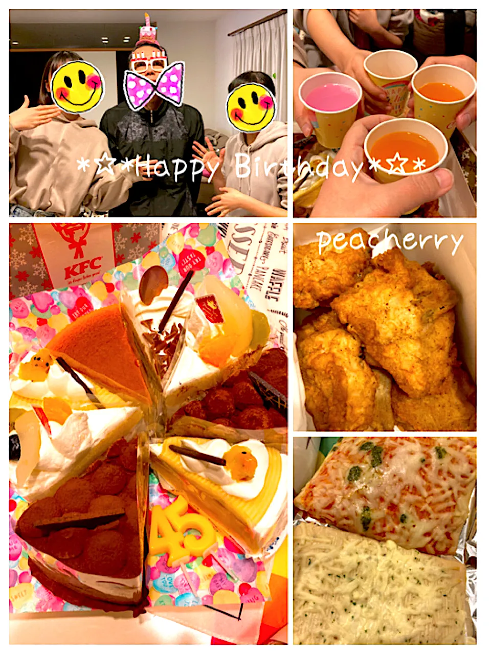 Snapdishの料理写真:*☆*Happy Birthday*☆*パパ🎂娘２人からおもてなし😊|☆ぴ〜ちゃん☆さん