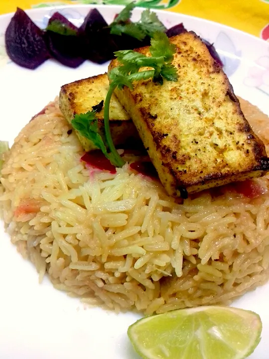 Beetroot Coconut Rice & Grilled Paneer|Binita Thapaさん