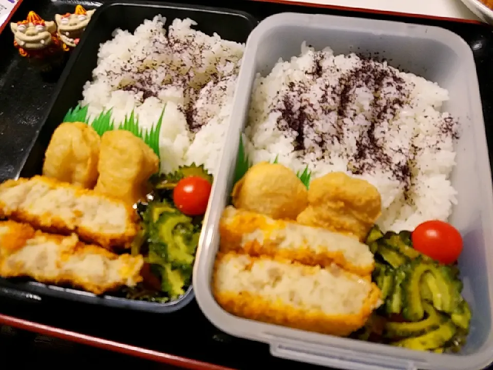 夫弁当、息子弁当|みどりさん